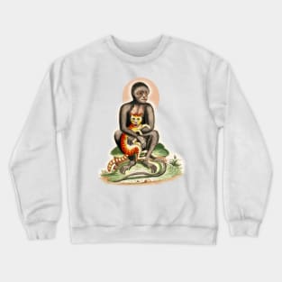 Simia Mother with Leopard son Crewneck Sweatshirt